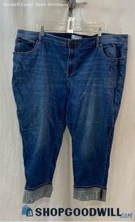 Lane Bryant Women's Blue Wash Cotton Jeans - Sz 22