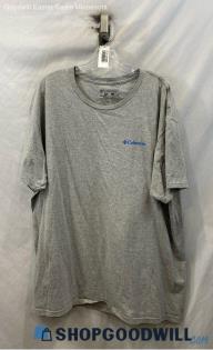 Columbia Men's Light Gray Back Graphic Short Sleeve T-shirt - Sz XXL