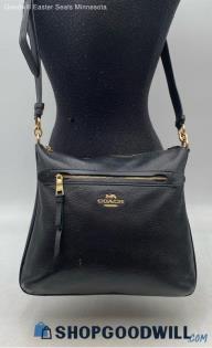 Coach Mae Black Pebble Leather Crossbody/File Bag Handbag/Purse