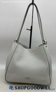 Kate Spade Leila Ivory Shoulder Bag Womens Pebbled Leather