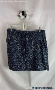 Athleta Women's Blue Speckled Patterned Pull on Skort - Sz 8