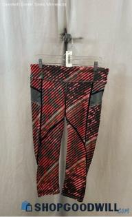 Athleta Women's Red/Black Cropped Leggings - Sz M