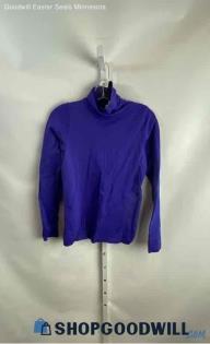 Athleta Women's Indigo Ribbed Mock Neck Long Sleeve - Sz S