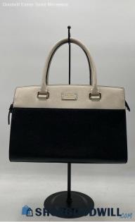 Kate Spade Caley Black/White Leather Satchel/Top Handle Bag Handbag/Purse