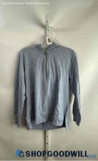 Michael Kors Women's Light Blue Heathered Cotton Hoodie - Sz M