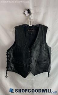 Wilsons Leather Women's Black Genuine Leather Side Lace Up Vest - Sz L