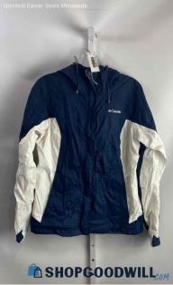 Columbia Women's Blue/White Nylon Jacket - Sz M