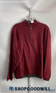 Tommy Bahama Men's Red Knit Cotton Sweater - Sz L