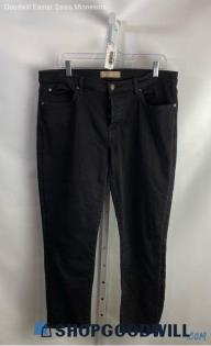 7 For All Mankind Women's Black Button Fly Ankle Jeans - Sz 31