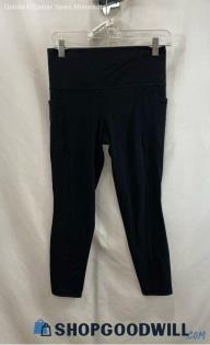 Athleta Women's Black Pull On Pocketed Ankle Leggings - Sz M