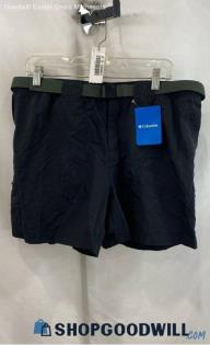 NWT Columbia Women's Black Buckle Belted Regular Fit Shorts - Sz XL