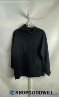 Athleta Women's Black Pullover Shine Fleece Lined Sweater - Sz L