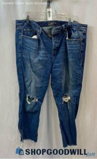 Torrid Women's Dark Blue Distressed Straight Leg jeans - Sz 20