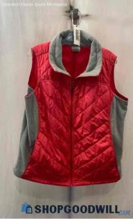 Columbia Women's Pink/Gray Down Vest - Sz 1X