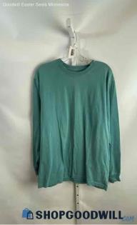 Carhartt Men's Teal Loose Fit Logo Graphic Long Sleeve Shirt - Sz L