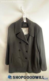 Calvin Klein Women's Black Button-Up Coat - Sz 2X