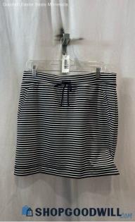 Chico's Women's Black/White Straight Stripe Skirt - Sz M