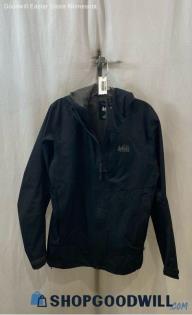 REI Men's Black Lightweight Tech Full Zip Windbreaker - Sz S