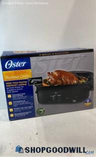 Oster 18qt 22 Ib Turkey Roaster Oven Powered on