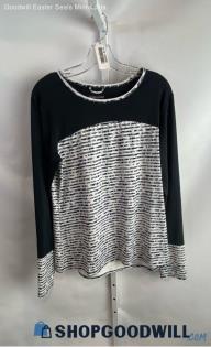 Columbia Women's Black/Gray Long Sleeve Blouse - Sz L