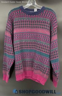 Cambridge Classics Men's Multi-Color LS sweater - Sz L