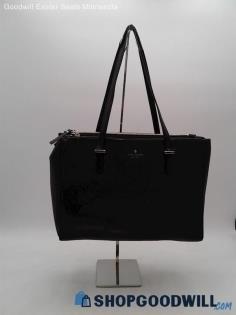 Kate Spade Black Leather Tote Shoulder Bag Handbag Purse