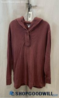 Athleta Women's Red Long Sleeve Pullover Hoodie - Sz XL