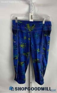 Athleta Women's Blue/Green Capri Leggings - Sz S