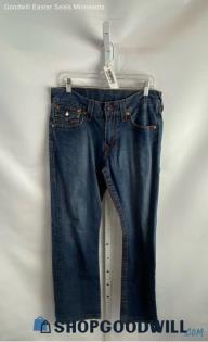 True Religion Men's Blue Straight Leg Jeans - Sz 30