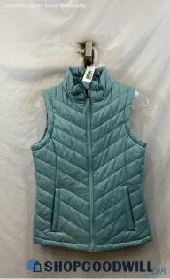 Columbia Women's Seafoam Blue Omni Heat Lined Puffer Vest - Sz XS