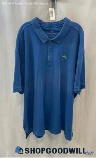 Tommy Bahama Men's Blue Pique Polo Shirt - Sz 5X