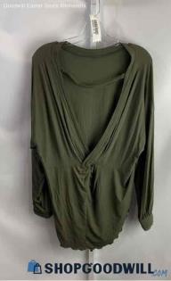 Free People Women's Green Sweatshirt - Sz S