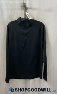 REI Men's Black Lightweight Vented 1/2 Zip Tech Long Sleeve Sweatshirt - Sz M