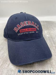 NWT National Baseball Cooper's Town NY Adjustable Strap Cap Navy Blue/Red Hat