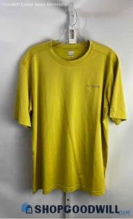 Columbia Men's Yellow Polyester T-shirt - Sz L