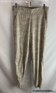 Athleta Women's Beige Camo Patterned Pull on Jogger - Sz 10