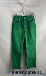 Zara Women's Green Straight Jeans - Sz 2