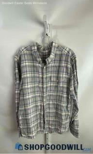 Lucky Brand Men's Multicolored Plaid Button Down Long Sleeve Flannel - Sz L