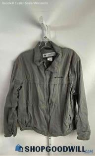 Columbia Men's Gray Full Zip Textured Lightweight Jacket - Sz XL