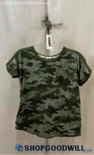 Lucky Brand Women's Green Camo T-Shirt - Sz S