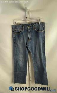 Lucky Brand Men's Blue Medium Washed Straight Jeans - Sz 32