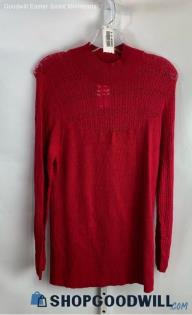 NWT Torrid Women's Red Loose Knit Sleeve Mock Neck Sweater - Sz 2X