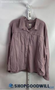 REI Women's Purple Long Sleeve Button Up Shirt - Sz 2X