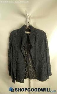 Zara Women's Black Double Button Lace Blazer Coat - Sz XS