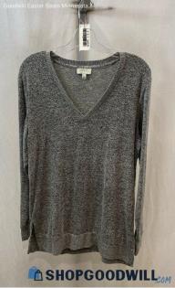 Lucky Brand Women's Charcoal V-Neck Sweater - Sz M