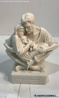 A Quiet Moment Holy Family White Resin Sculpture Statue by Timothy P. Schmalz