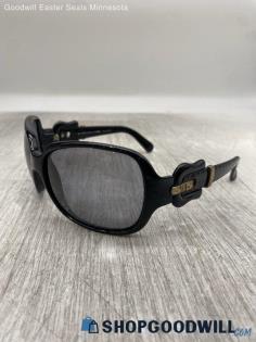 Fendi Wrap Oversized Wrap Buckle Black Plastic Sunglasses