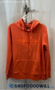 Harley Davidson Men's Orange Hoodie - Sz S