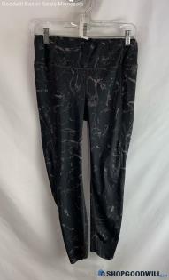 Athleta Women's Black Patterned Pull on Leggings - Sz S