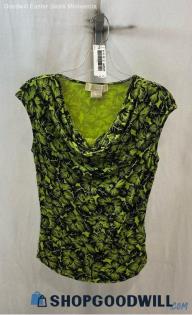 Michael Kors Women's Green Drape Blouse - Sz S